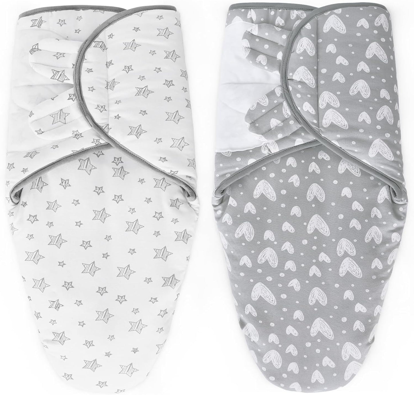 Biloban Quilted Baby Swaddles 0-3 Months 2 Pack, Warm Quilted Baby Swaddle, Newborn Swaddle