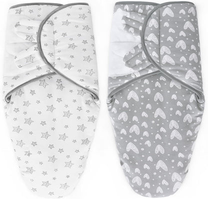 Biloban Quilted Baby Swaddles 0-3 Months 2 Pack, Warm Quilted Baby Swaddle, Newborn Swaddle