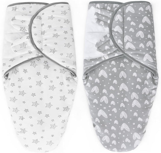 Biloban Quilted Baby Swaddles 0-3 Months 2 Pack, Warm Quilted Baby Swaddle, Newborn Swaddle