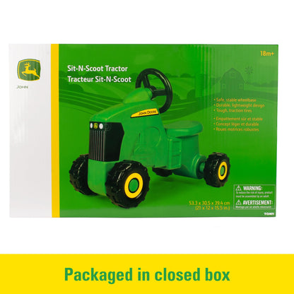 John Deere Ride On Toys Sit 'N Scoot Activity Tractor for Kids Ages 18 Months and Up, Green