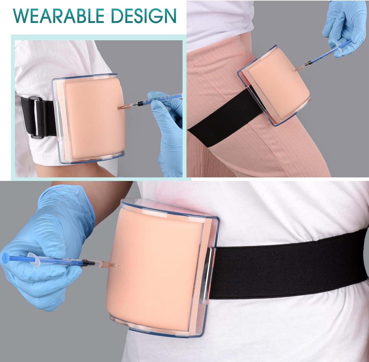 IM,SQ Injection Practice Pad Model with Skin, Subcutaneous Tissue and Muscle Layer for Nurse and