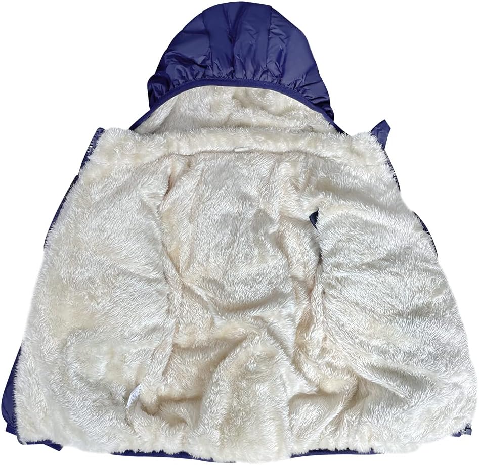 Baby Girls Boys' Winter Fleece Jackets With Hooded Toddler Cotton Dress Warm Lined Coat Outer Clothing