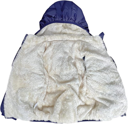 Baby Girls Boys' Winter Fleece Jackets With Hooded Toddler Cotton Dress Warm Lined Coat Outer Clothing