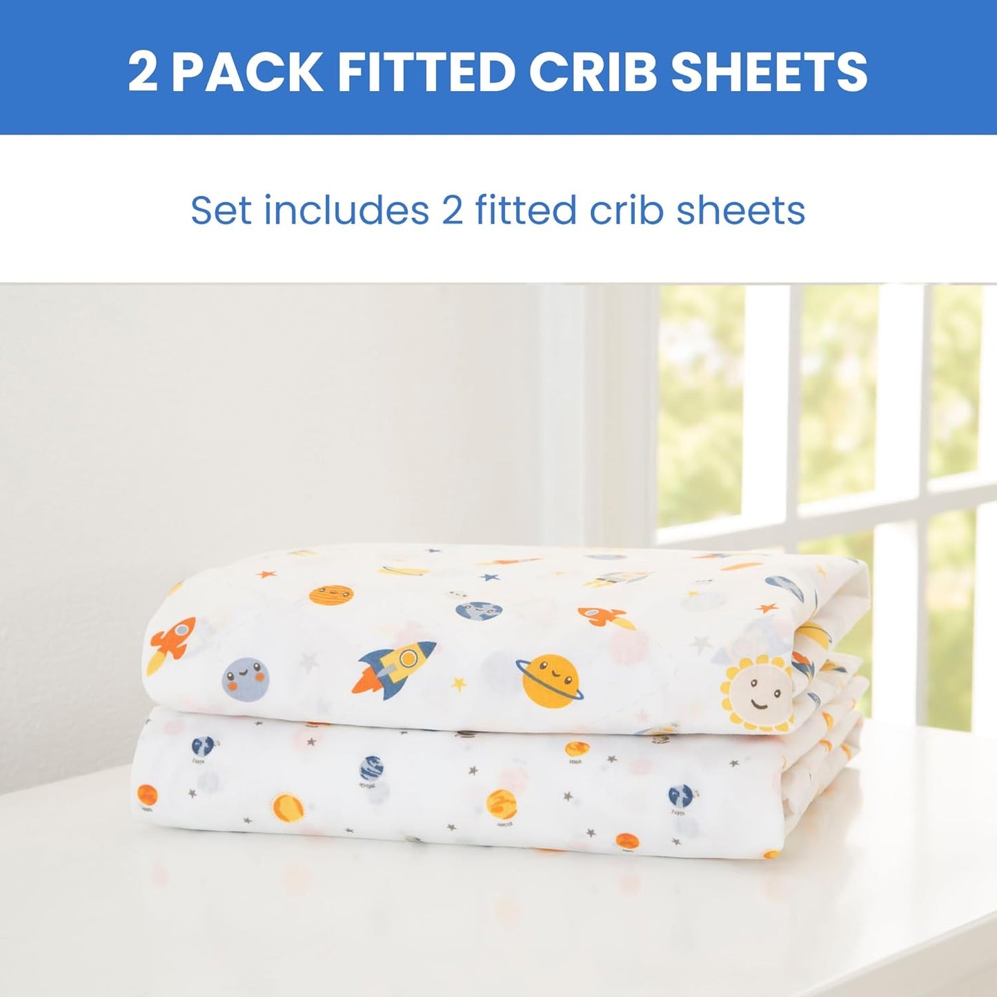 Delta Children Fitted Crib Sheets for Girls and Boys - Crib Sheet for Standard Crib and Toddler
