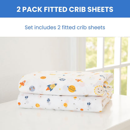Delta Children Fitted Crib Sheets for Girls and Boys - Crib Sheet for Standard Crib and Toddler