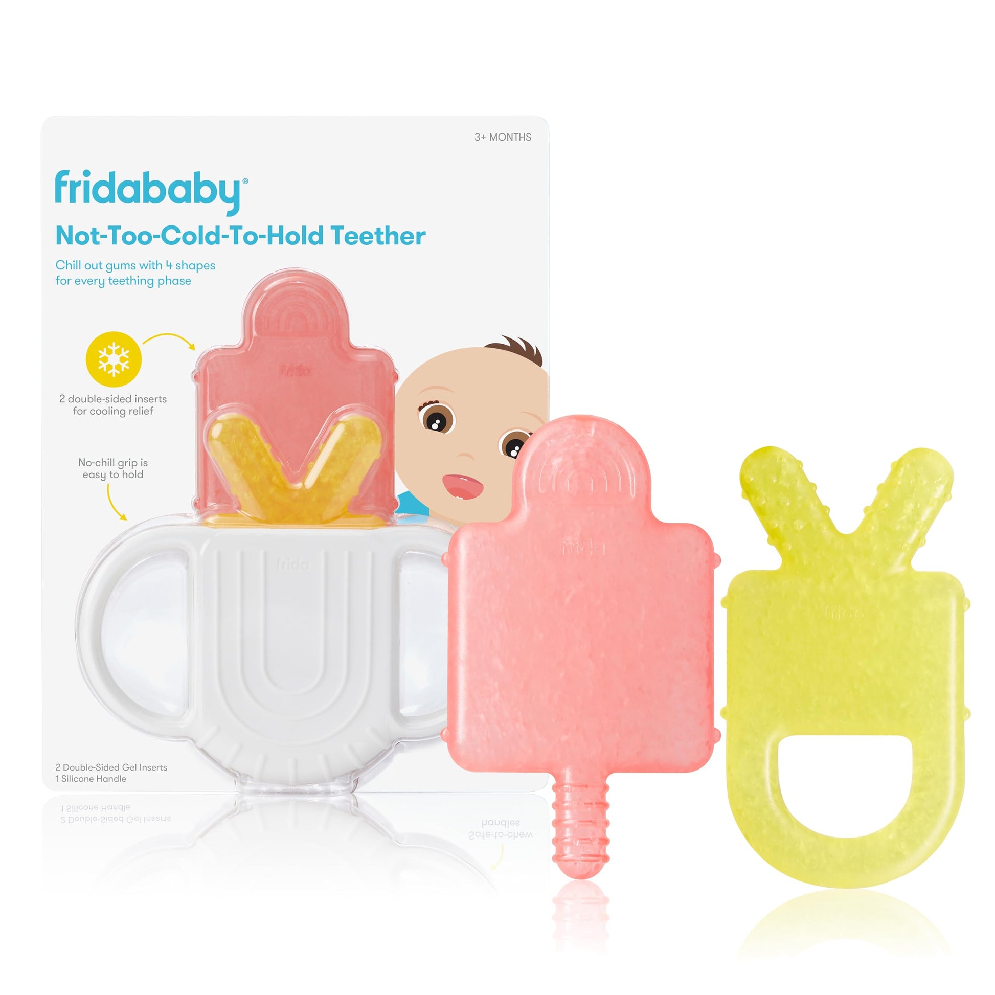Frida Baby Silicone Teething Toys, 4-in-1 Teether for Babies & Infants, Teething Relief for 0-18