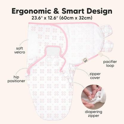Baby Swaddle Sleep Sacks with Zipper - 3-Pack Swaddles for Newborns 3-6 Months, Infant, Baby Girls