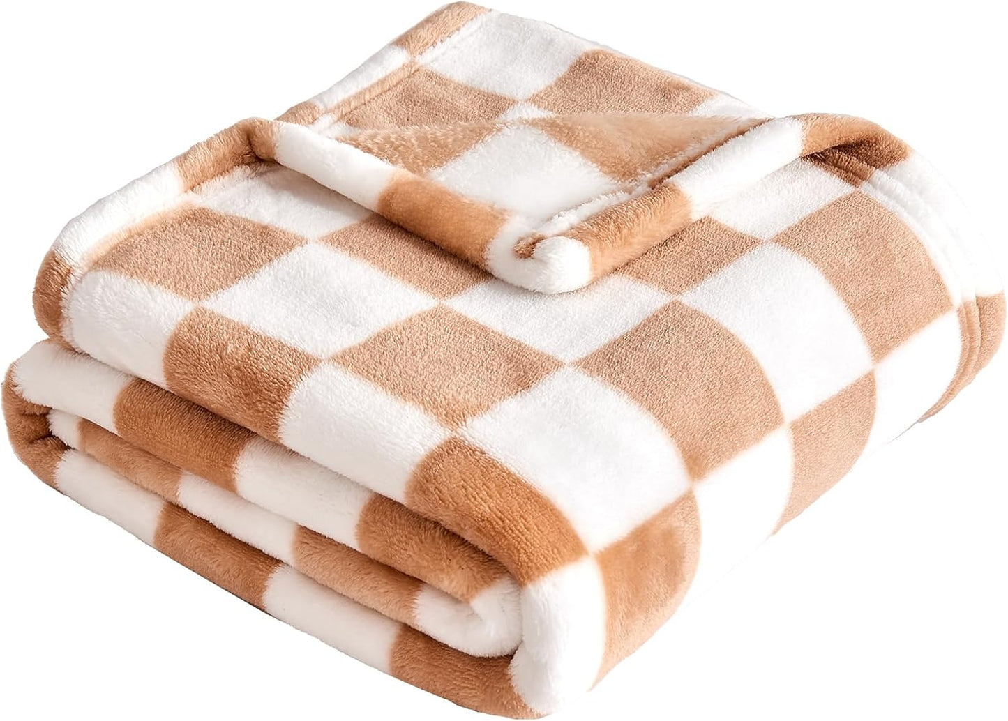 Yurhap Checkered Baby Blanket Fleece Baby Blankets Neutral for Boys Girls, Super Soft Warm