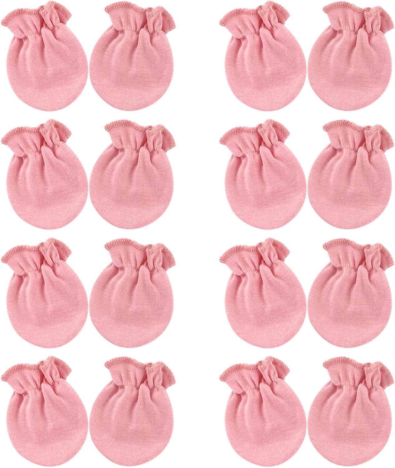 BQUBO Newborn Infant Toddler Mittens No Scratch Cotton Elastic Wrist Gloves Hypoallergenic for 0-6 Months Baby Boys Girls