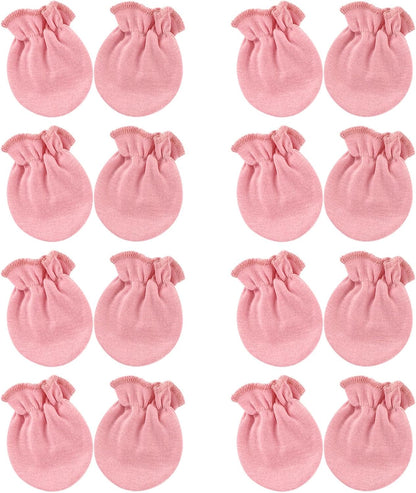 BQUBO Newborn Infant Toddler Mittens No Scratch Cotton Elastic Wrist Gloves Hypoallergenic for 0-6 Months Baby Boys Girls