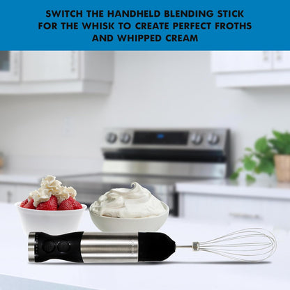 Kenmore Immersion Blender - Handheld Stick Mixer For Kitchen, Food Chopper, Whisk, Smoothie