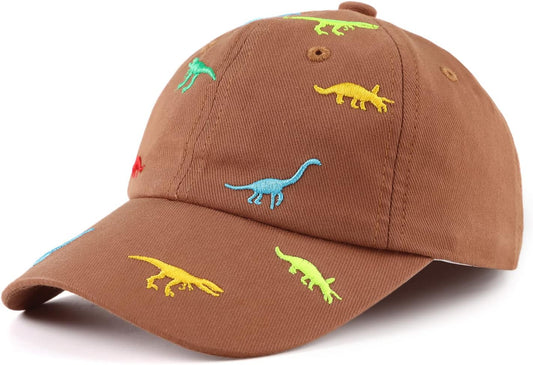 JANGANNSA Dinosaur Boys Girls Caps Embroidery Baby Baseball Caps Cotton Infant Toddler Kids Hat Spring Summer Autumn 2-6Y