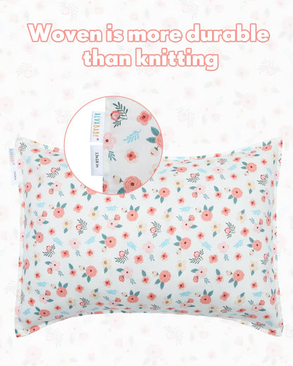 ALVABABY Toddler Pillowcases Fits 14x20in,13x18in Kids Cotton Baby 2 Packs Envelope Kids Pillow Cover for Boy Girl Sleeping Travel 2L-FTP17A