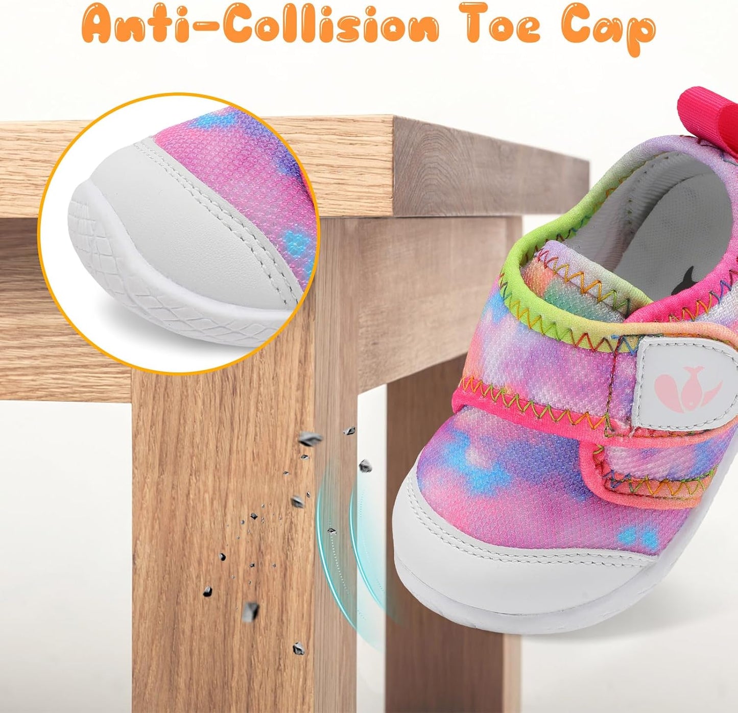 FEETCITY Baby First Walking Shoes Boys Girls Infant Sneakers Crib Shoes Breathable Lightweight Slip On Shoes