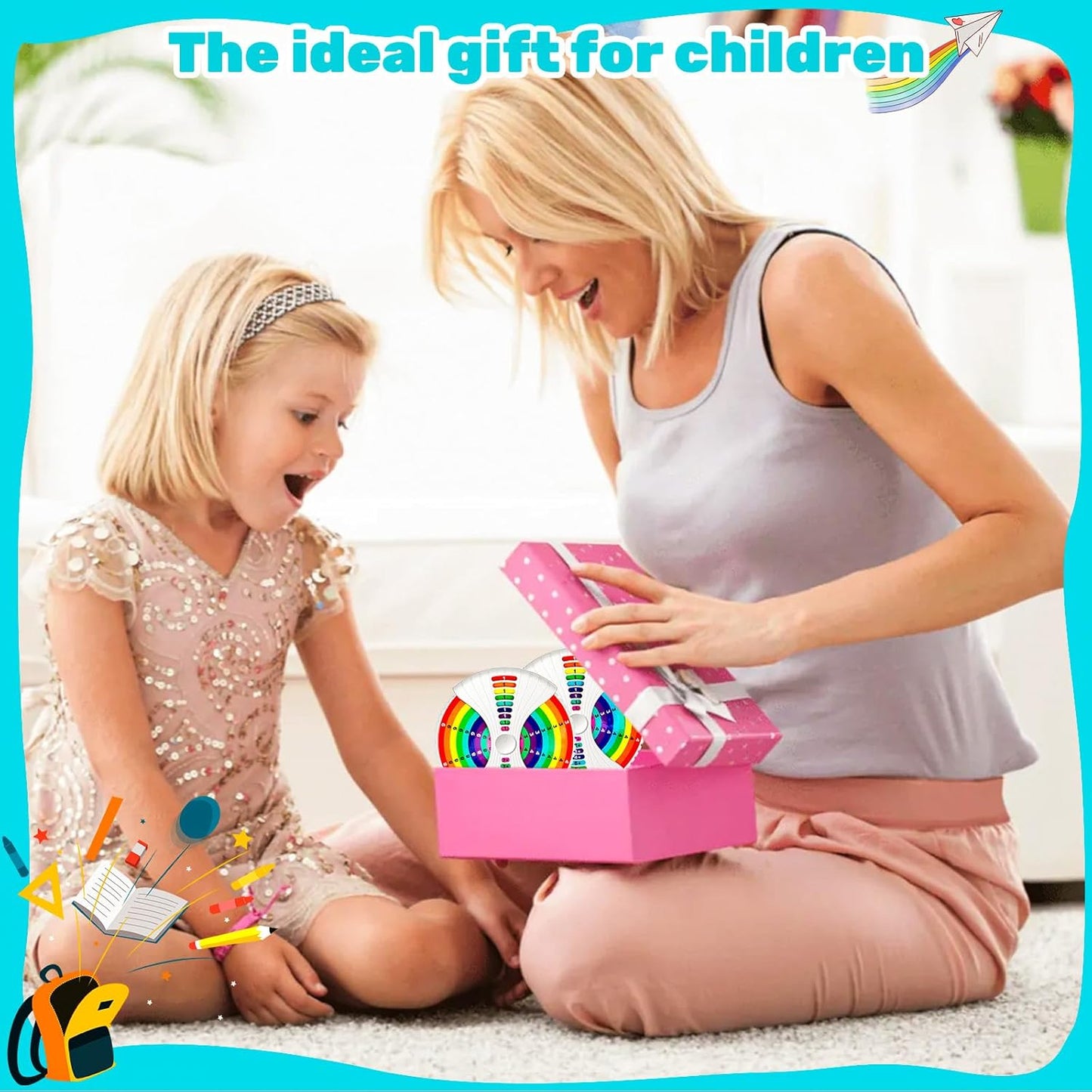 Math Fidget Spinners,Suitable People Learning Addition,Subtraction,Multiplication & Division Methods, Birthday Arithmetic Fidget Spinners Math Games for Kids 4 5 6 7 8-12