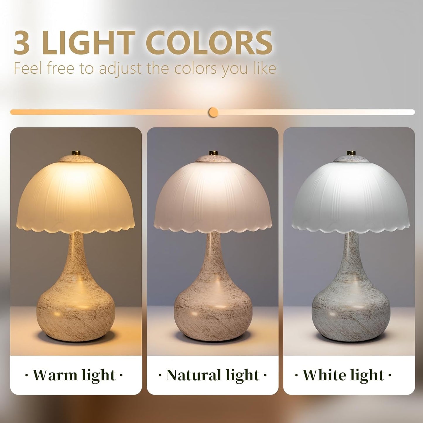 Mushroom Lamp Table Lamp for Bedroom,Desk Bedside Small Lamps for Living Room Night Stands,Mushroom Decor Modern Vintage Mid Century Lamps Home Living Room Decor