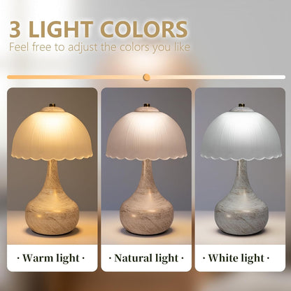 Mushroom Lamp Table Lamp for Bedroom,Desk Bedside Small Lamps for Living Room Night Stands,Mushroom Decor Modern Vintage Mid Century Lamps Home Living Room Decor
