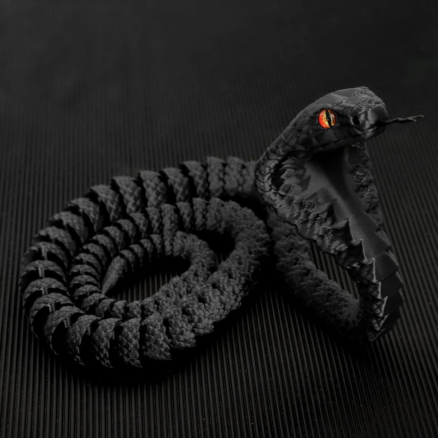 25" 3D Printed Snake, 3D Printed Fidget Animals,3D Crystal Snake Flexible Joints Home Decor Executive Desk Toys,Home Office Decor Executive Desk Toys for Autism/ADHD