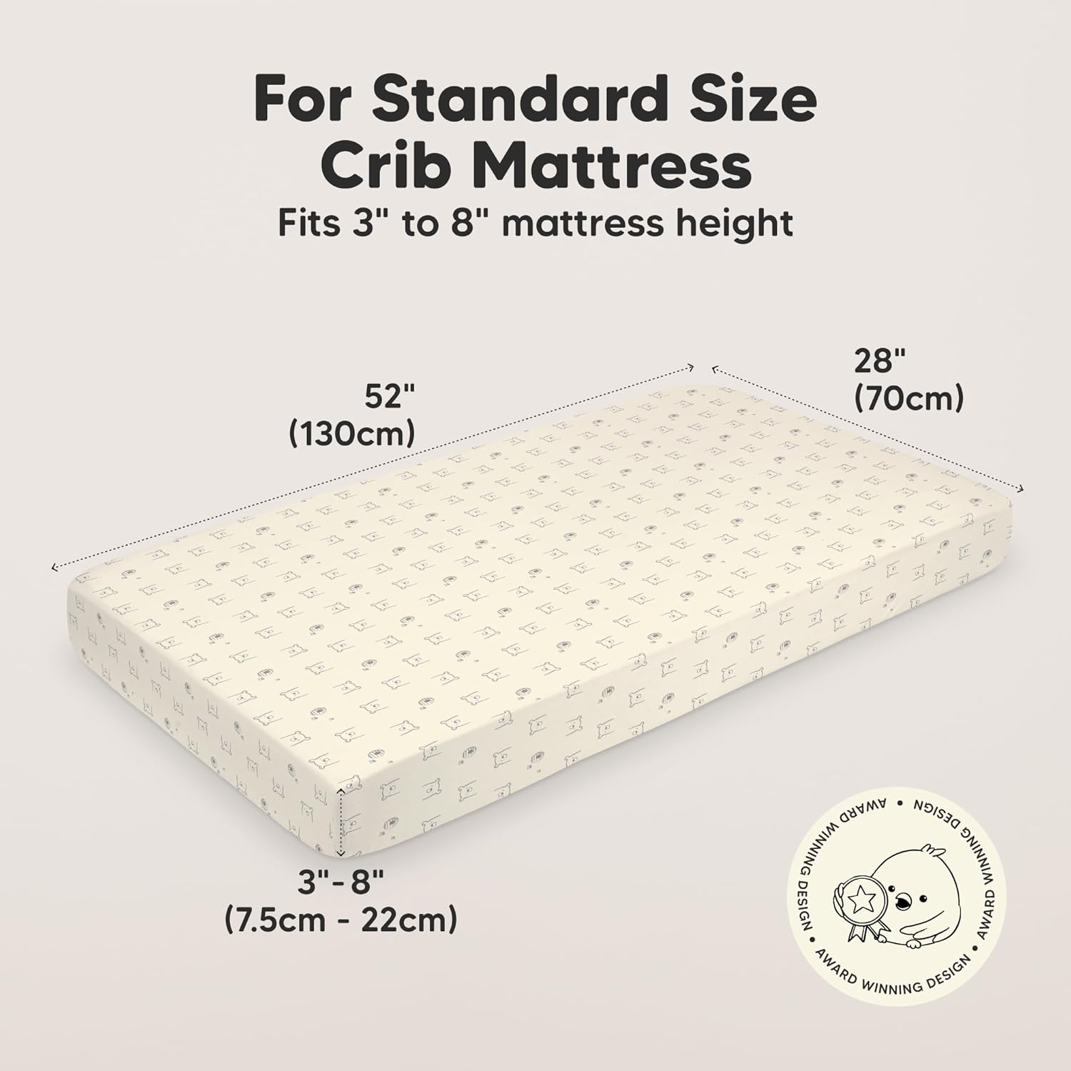 KeaBabies 2-Pack Organic Crib Sheets for Boys, Girls - 52x28 Fitted Crib Mattress Sheet Neutral