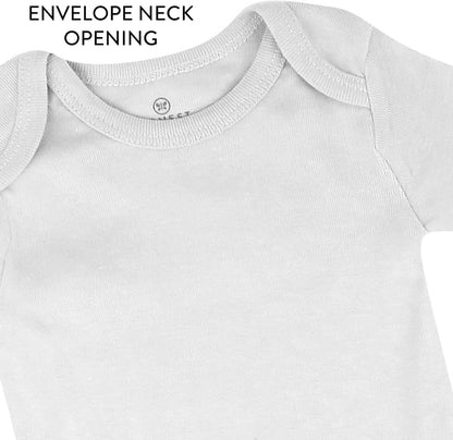 HonestBaby unisex-baby 10-pack Short Sleeve Bodysuits One-piece 100% Organic Cotton for Infant Baby Boys, Girls