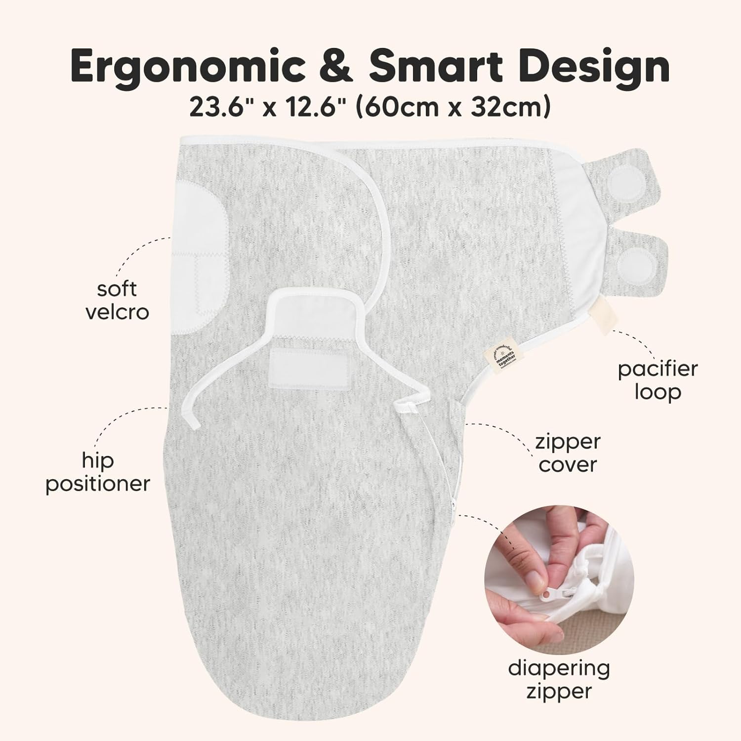 Baby Swaddle Sleep Sacks with Zipper - 3-Pack Swaddles for Newborns 3-6 Months, Infant, Baby Girls