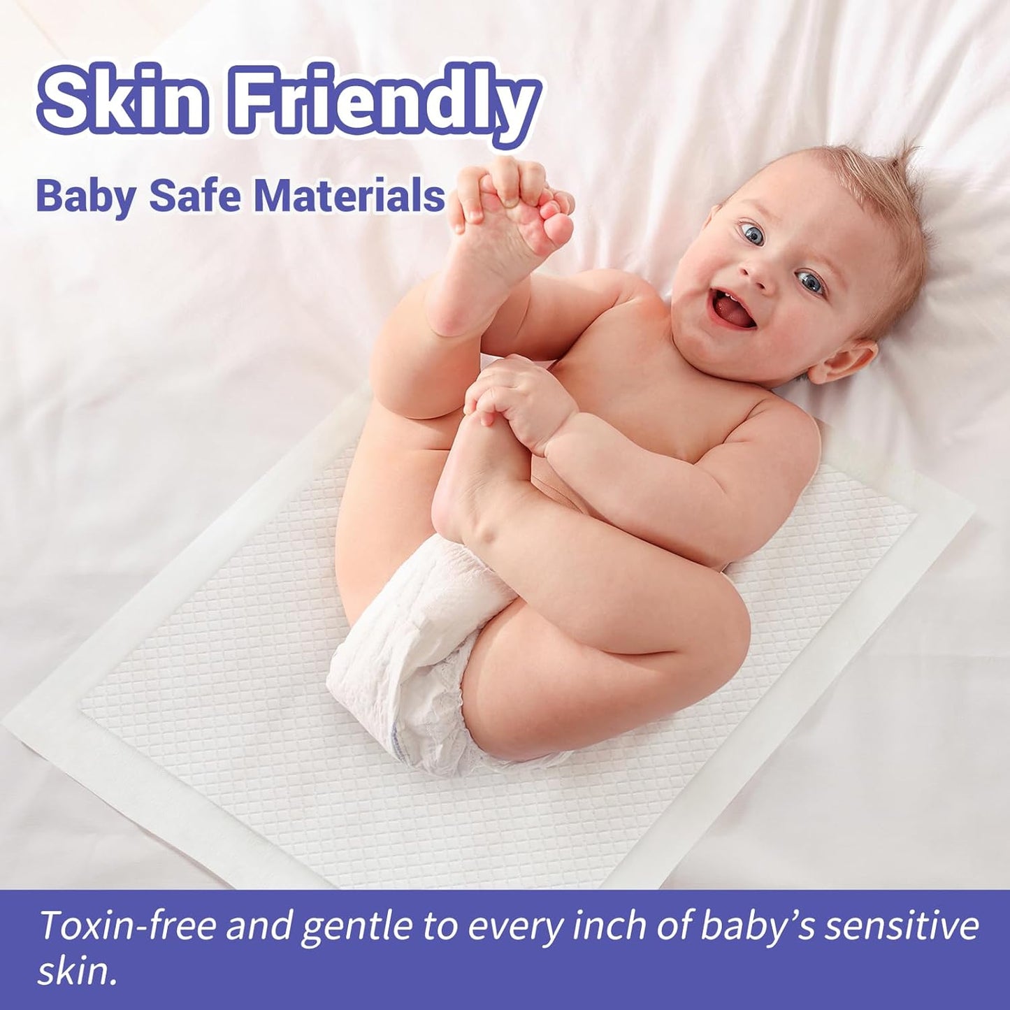100 Pack Disposable Changing Pads for Baby [24" x 18"] Super Absorbency Disposable Underpads Large