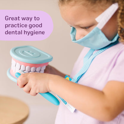 Melissa & Doug Super Smile Dentist Play Set, 25-Piece Dentist Kit with Oversized Teeth, Large Tools