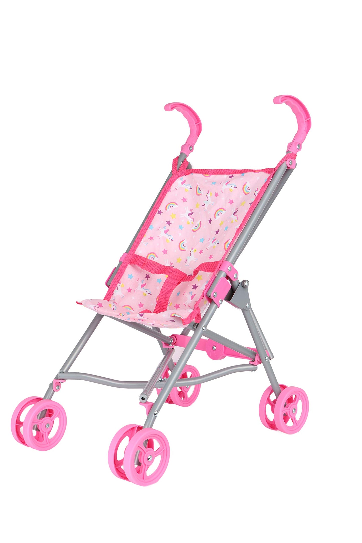 Dream Collection, Doll Stroller - Metal Fold Up and Down Umbrella Stroller for Realistic Pretend