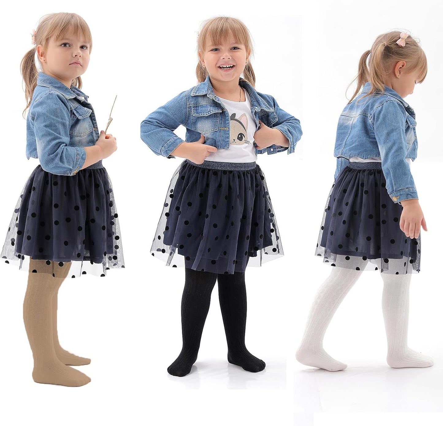 EPEIUS Baby Girl Tights Thick Cable Knit Leggings Stockings Cotton Pantyhose for Newborn Infant Toddler 3/4/5/6 Pack