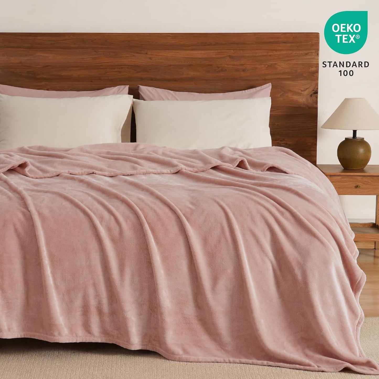 PHF Ultra Soft Fleece Blanket Twin Size, No Shed No Pilling Luxury Plush Cozy 300GSM Lightweight