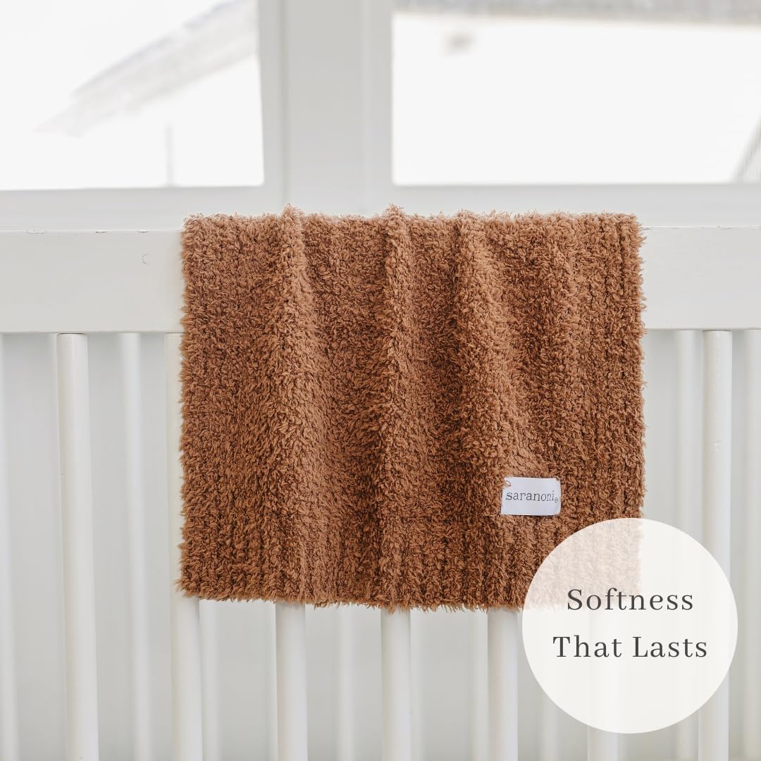 SARANONI Bamboni Luxury Baby Blanket, Breathable & Soft Plush Blanket for Infant Boys & Girls