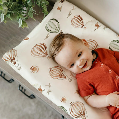 GRSSDER Stretch Ultra Soft Jersey Knit Changing Pad Cover Set 2 Pack, Change Table Pad Covers Fit 32"/34" x 16" Pads Safe and Snug, Pretty Diaper Changing Pad Covers of Cars Print
