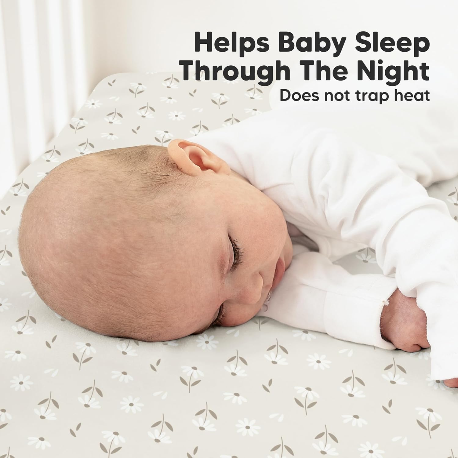 KeaBabies 2-Pack Organic Crib Sheets for Boys, Girls - 52x28 Fitted Crib Mattress Sheet Neutral