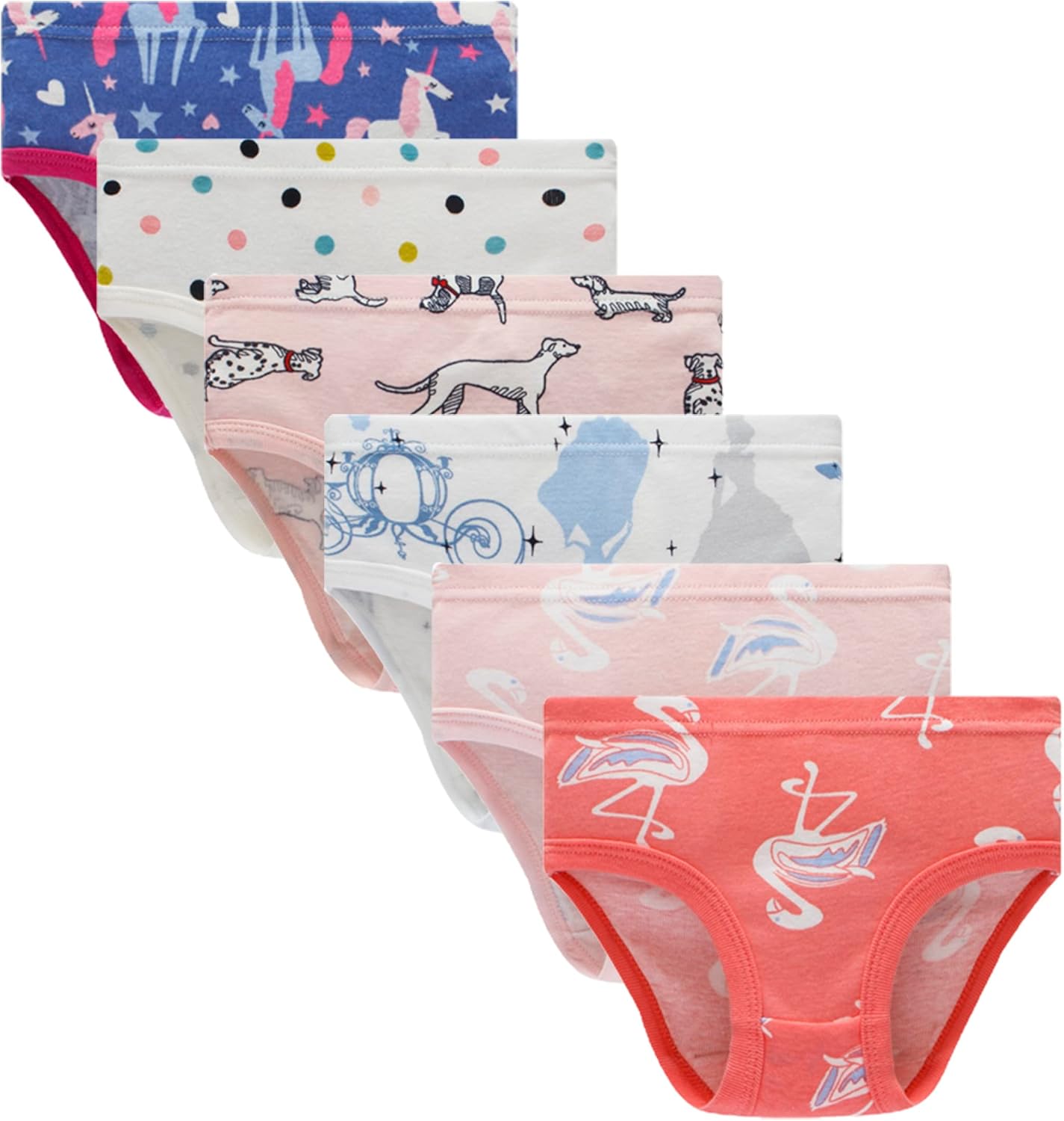 Barara King Little Girls' Soft Cotton Underwear Toddler Undies Kids panties