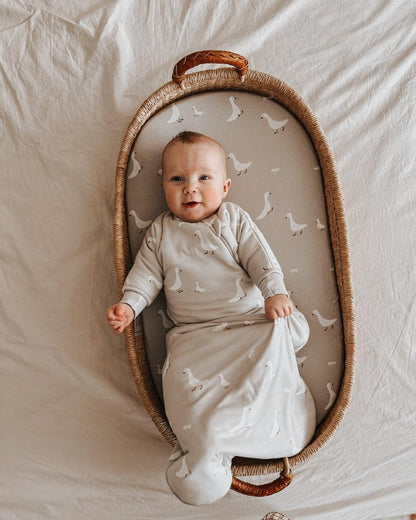 GUNAMUNA Long-Sleeve Transitional Swaddle Sleep Bag 1.0 TOG – Soothes Infants 3-6 Months, Easy Diaper Changes with WONDERZiP