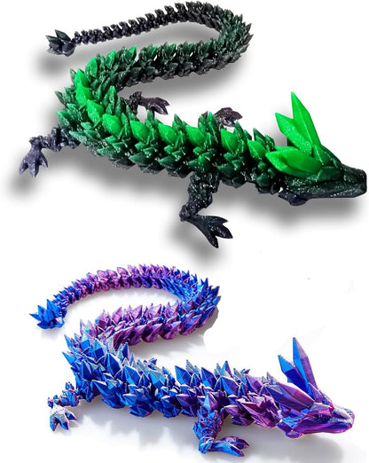 12inch 3D Printed Dragon Egg,Mystery Crystal Dragon Fidget Toys,Articulated Dragon,Home Desk Decor Easter Surprise Dinosaur Eggs,Adults Fidget Toys for Autism/ADHD (Colorful)