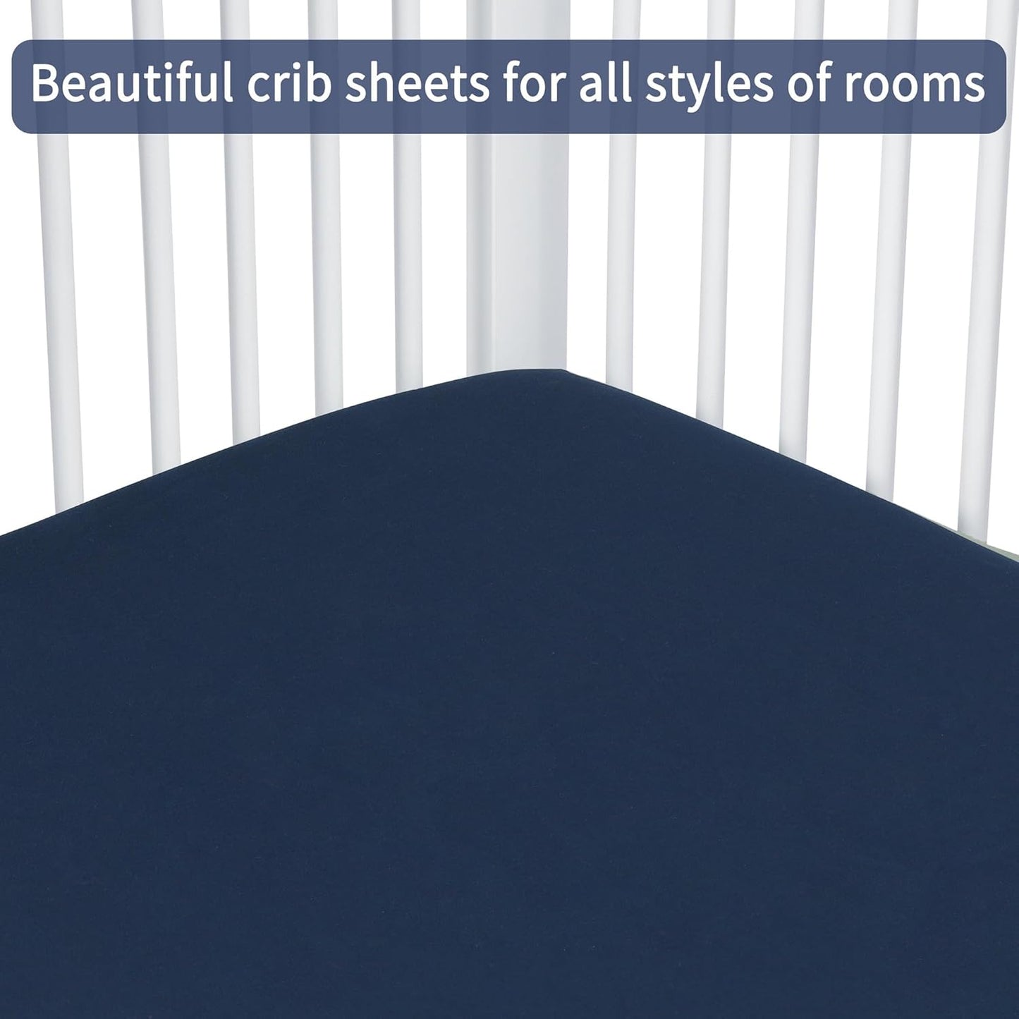 Baby Crib Sheets for Boys Girls, 2 Pack Fitted Crib Sheet for Standard Crib and Toddler Mattress