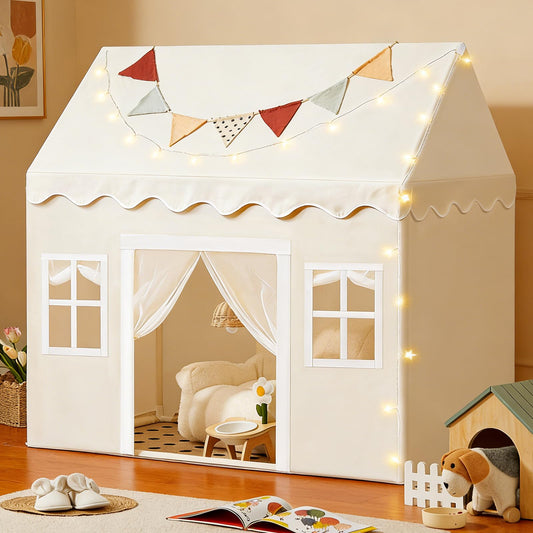 Tiny Land Kids Play Tent with Padded Mat & LED Lights, Ages 3+