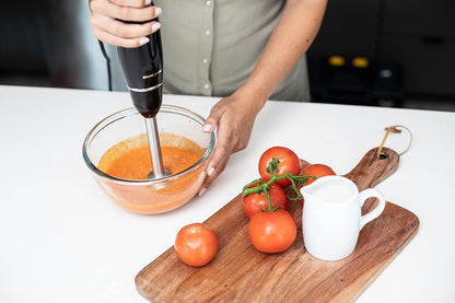 OVENTE Immersion Hand Blender, 300W Electric Handheld Portable Stick Mixer Set with 2 Mixing Speed