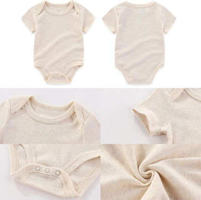 Four Seasons Baby Boy Girl Bodysuits 5-Pack Cotton Comfort Short Sleeve Baby Clothes Soft Infant Outfits