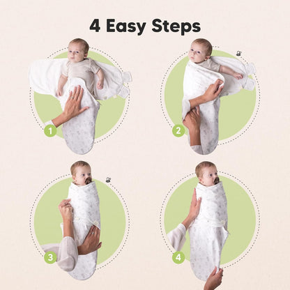 Baby Swaddle Sleep Sacks with Zipper - 3-Pack Swaddles for Newborns 3-6 Months, Infant, Baby Girls