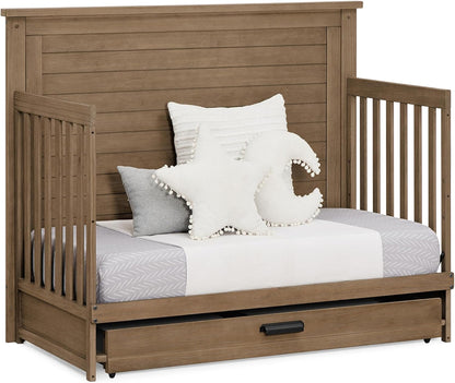 Delta Children Simmons Kids Caden 6-in-1 Convertible Crib with Trundle Drawer, Greenguard Gold