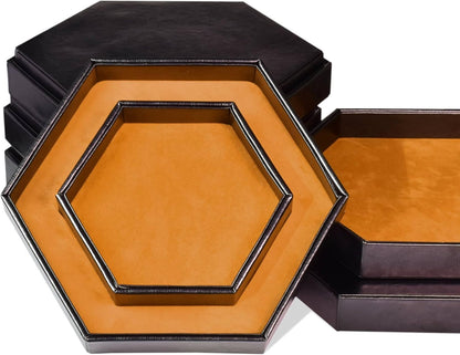 DND Dice Tray - 2 in 1 Dice Storage Rolling Tray - D&D Dice Holder Compatible with Any dice Game, Dungeons and Dragons, MTG, Dice Arena (Brown)