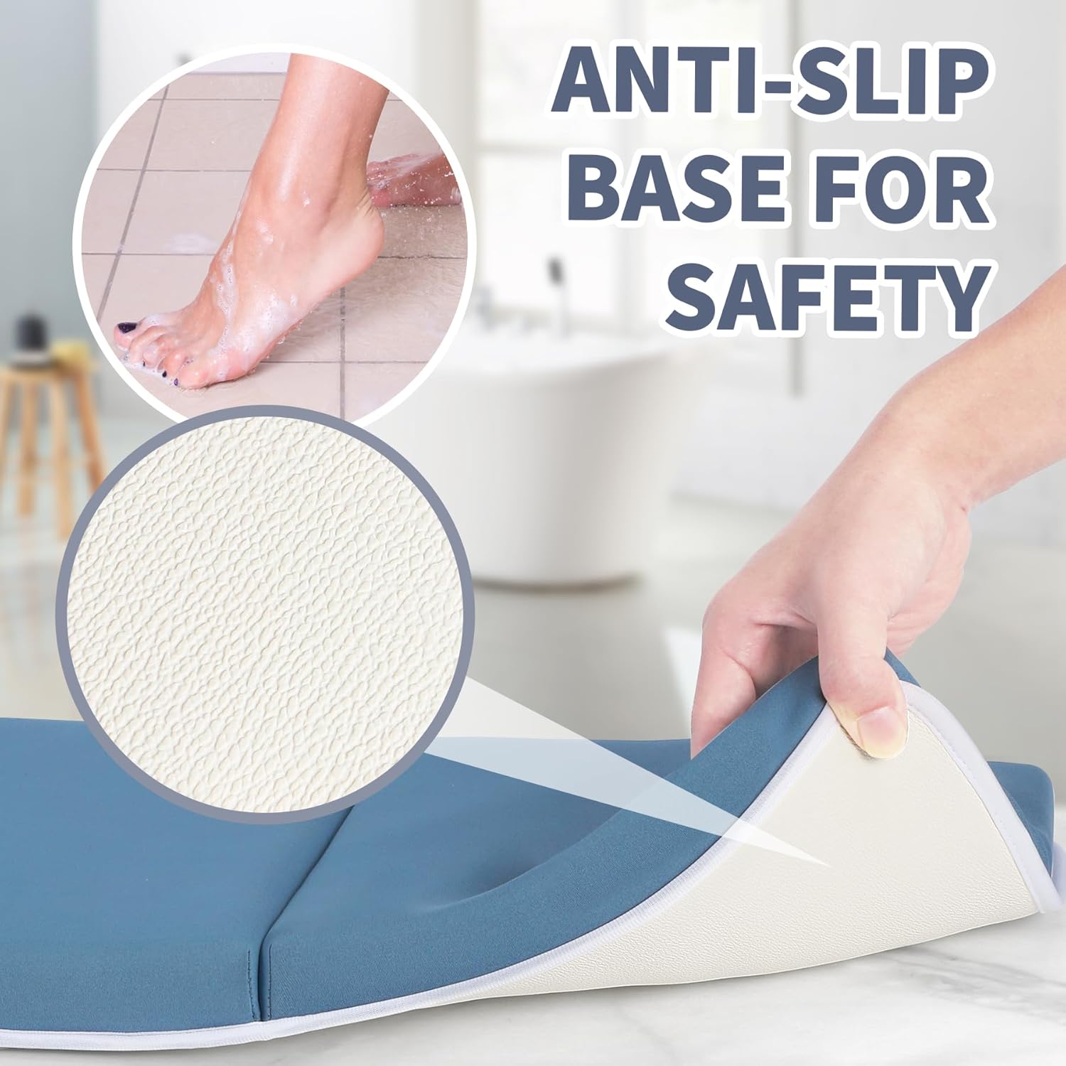 URMYWO Bath Kneeler and Elbow Rest Pad Set - 1.5" Thick Baby Bath Kneeler Pads with Toys Organizer
