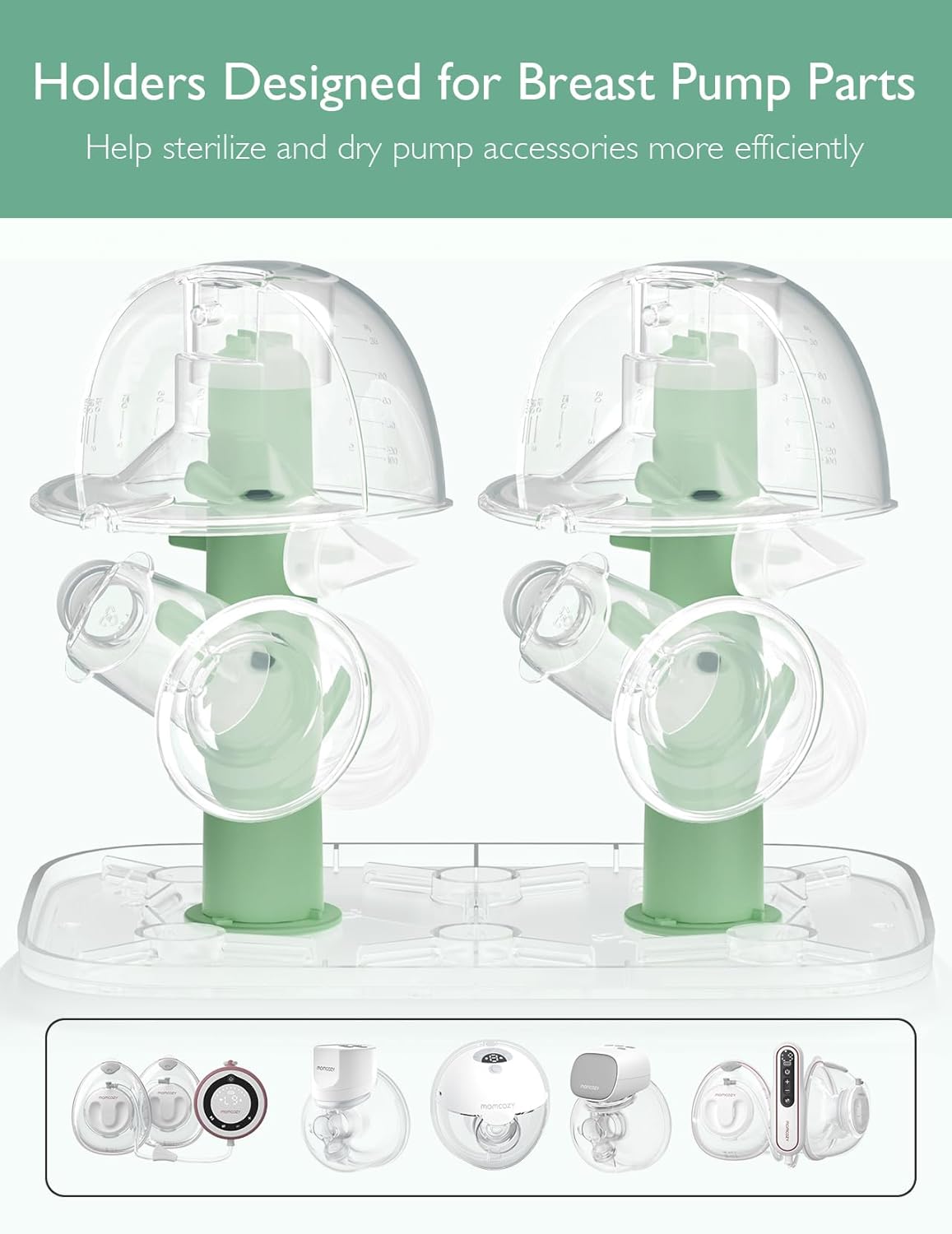 Momcozy 3 Layers Large Bottle Sterilizer and Dryer, Fast Sterilize and Dry, Universal Bottle