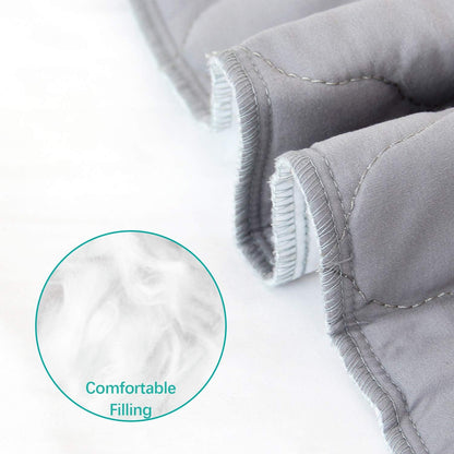Waterproof Crib Mattress Protector Pad Cover 28" x 52", Anti Slip & Absorbent Waterproof Bed Pads for Standard Crib/Toddler Bed Quilted Machine Washable (Quilted Improved Thickness) Grey