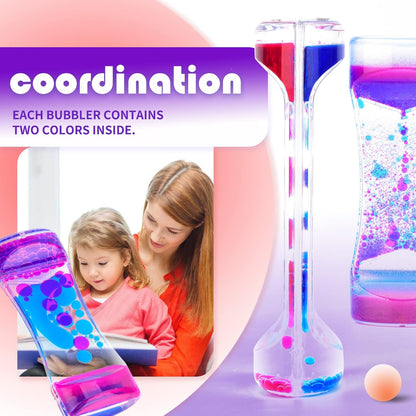 Liquid Motion Bubbler Timer Sensory Toys for Relaxation, Water Timer Fidget Toy for All Age, Motion Bubble Toy Sensory Play for Office Home (10, 10 Pack)