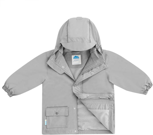 JAN & JUL Waterproof Fleece Lined Rain Jacket, Raincoat for Kids