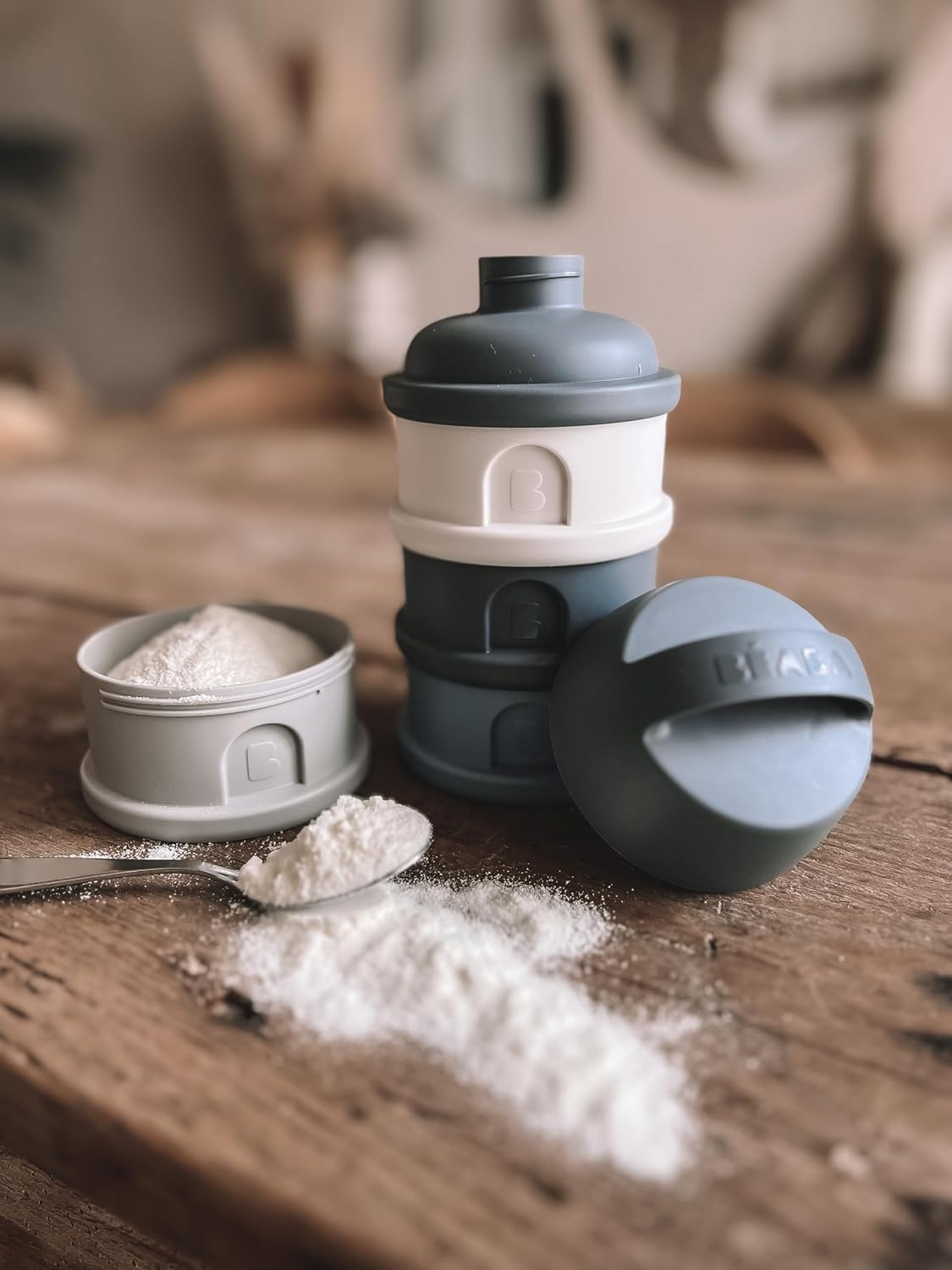 BEABA Formula and Snack Container, Baby Formula Dispenser, Toddler Baby Snack Storage Container