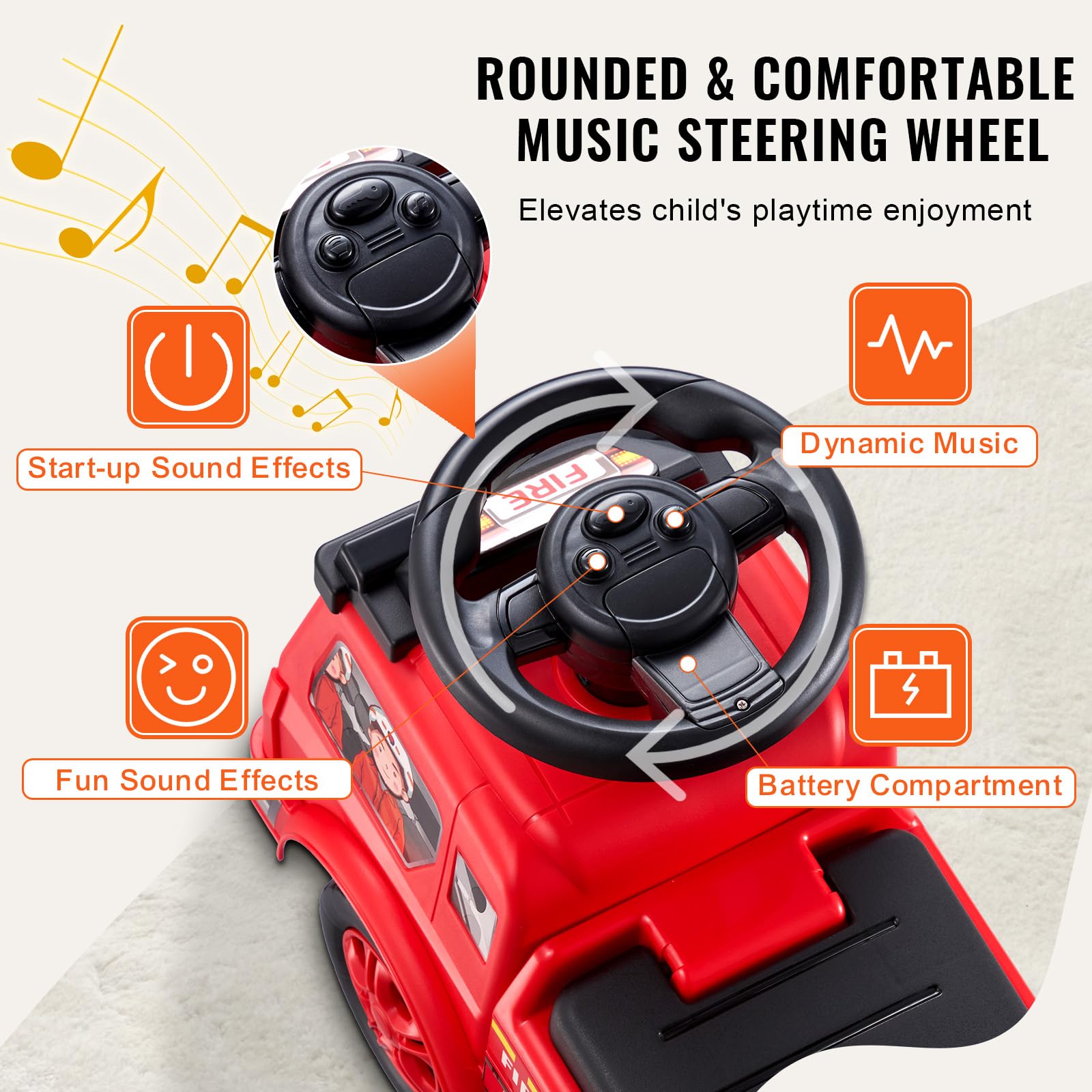 VEVOR Ride On Push Car for Toddlers, Ages 19+ Months, Ride Racer, Sit to Stand Toddler Ride On Toy